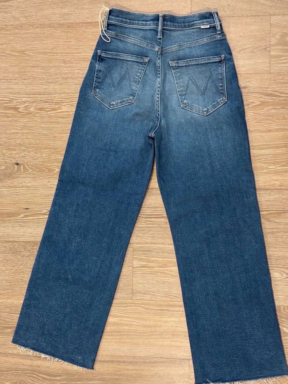 MOTHER The Maven Ankle Fray Jeans in Bitchn – Size 25 – High-Rise Wide Leg Blue - Picture 8 of 8